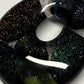 Teal and Bronze Dichroic Glass Pendant