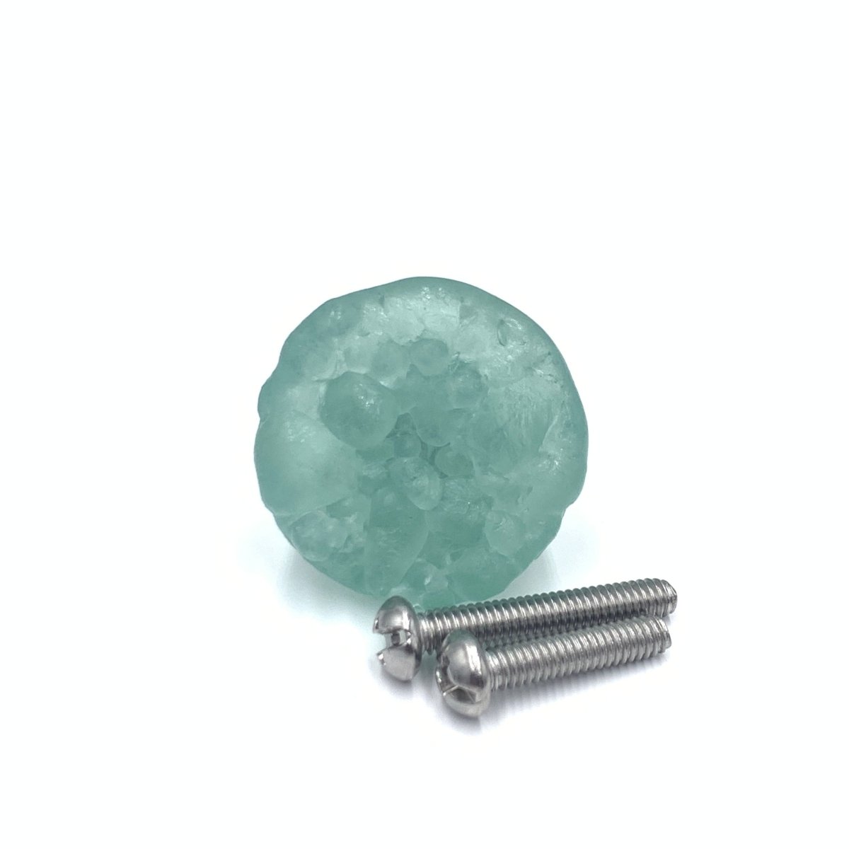 Teal Recycled Glass Drawer Pull