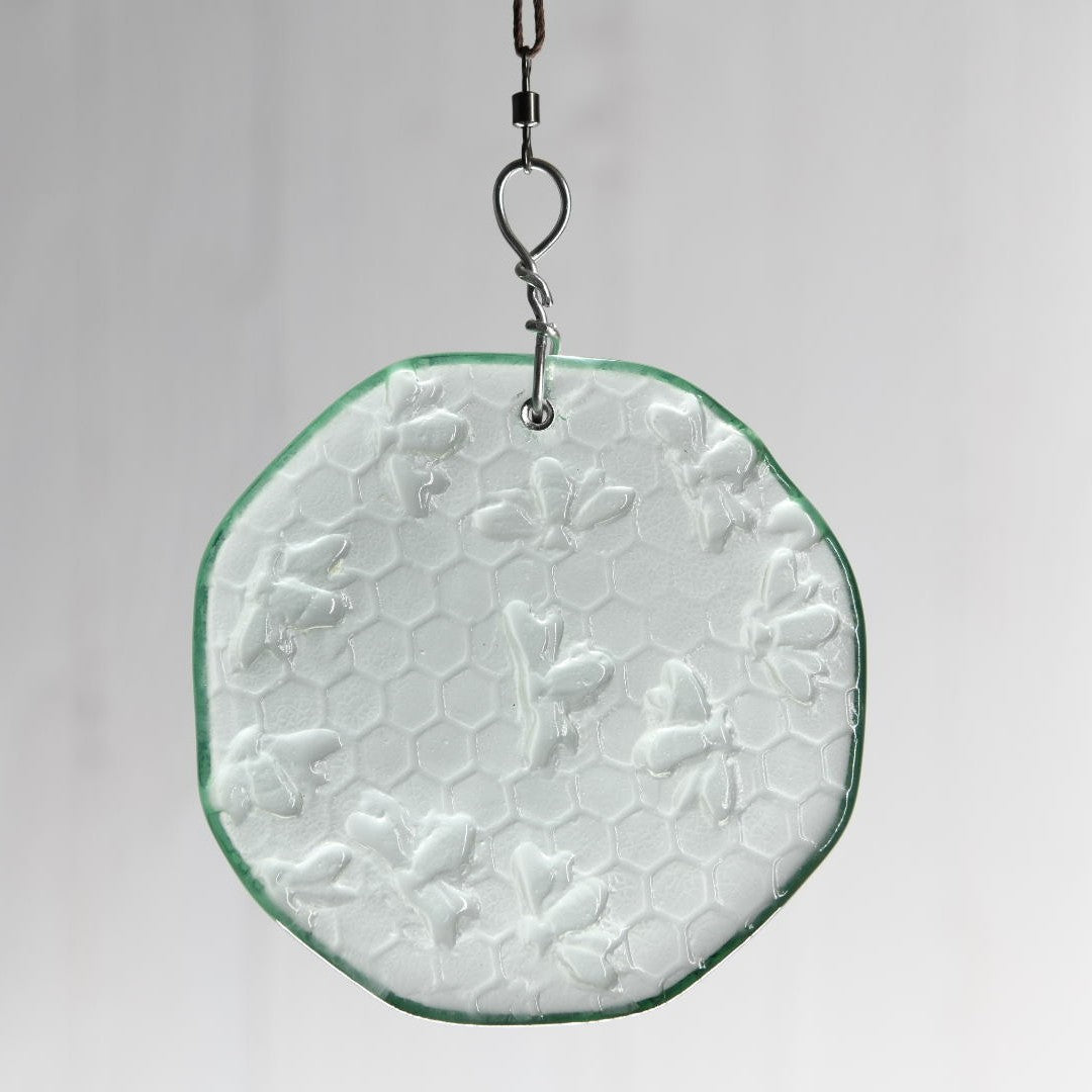 Tiny Bees on Honeycomb Suncatcher