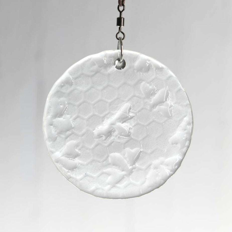 Tiny Bees on Honeycomb Suncatcher