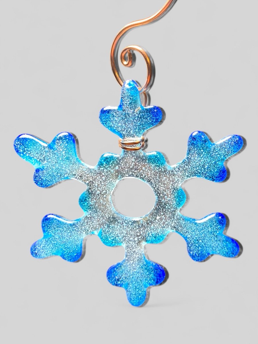 Tiny Glass Snowflake Ornament