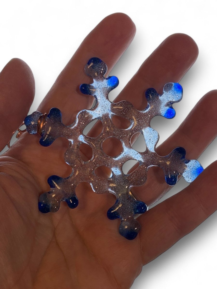 Tiny Glass Snowflake Ornament