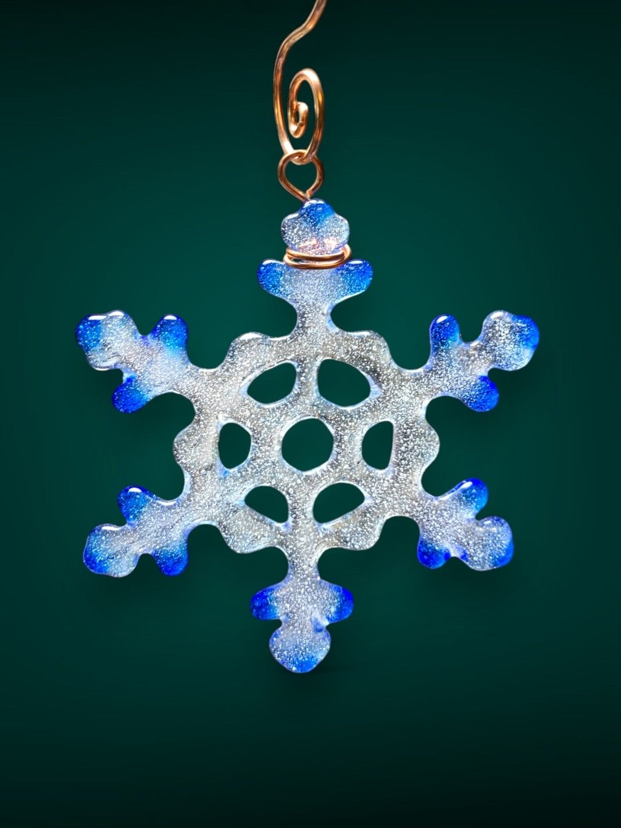 Tiny Glass Snowflake Ornament