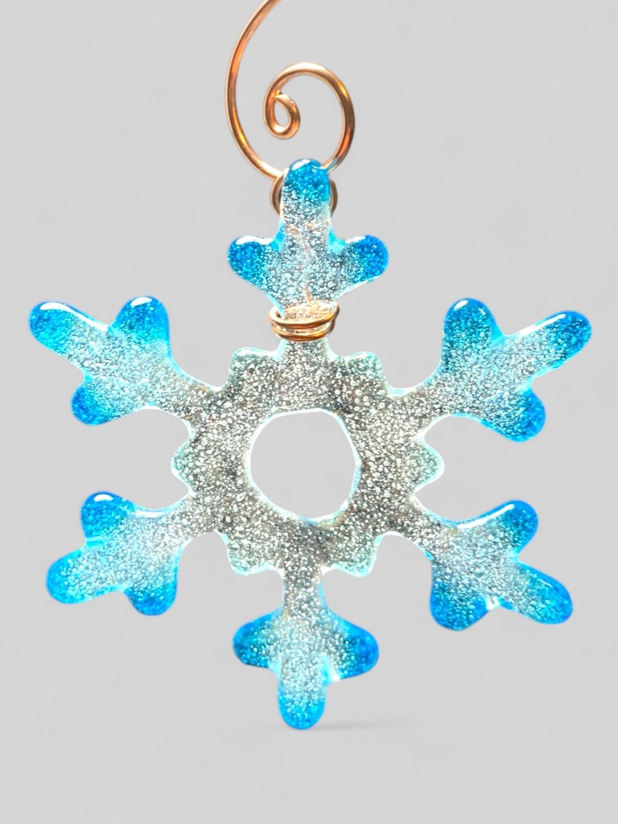 Tiny Glass Snowflake Ornament