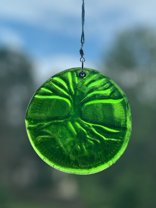 Tree of Life Suncatcher from an Upcycled Bottle