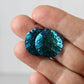 Turquoise Anodized Niobium Dangle Earrings with Scale Pattern