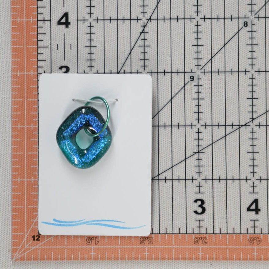 Turquoise Dichroic Glass Pendant