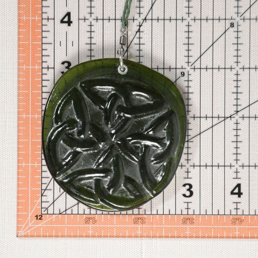 Upcycled SuncatcherCeltic Knot Recycled Bottle Bottom Suncatcher
