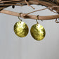 Yellow Anodized Niobium Dangle Earrings with Scale Pattern