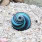 Turqupoise Swirled Glass Lampworked Bead