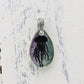 Blue and Pink Jellyfish Glass Pendant on a Silver Chain