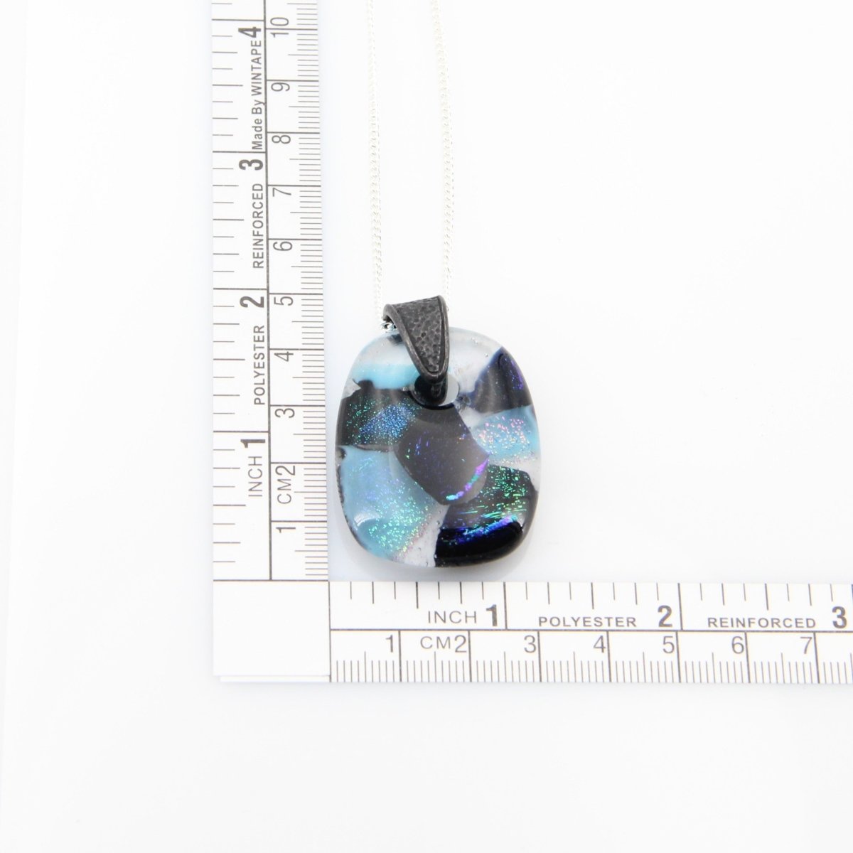 Blue Dichroic Glass Pendant