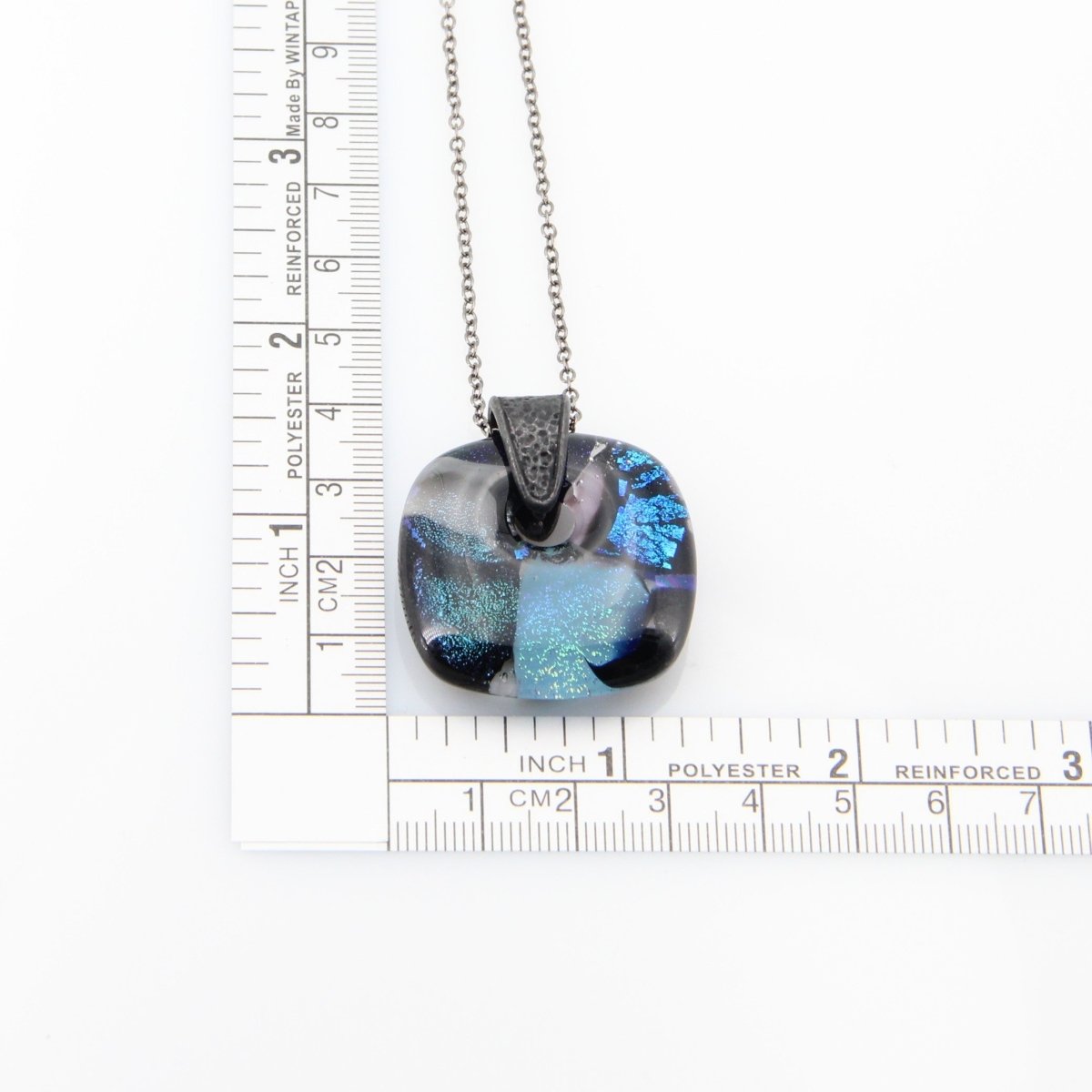 Blue Dichroic Glass Pendant