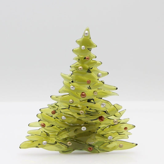 Christmas Tree Candle Holder from Upcycled Wine Bottle