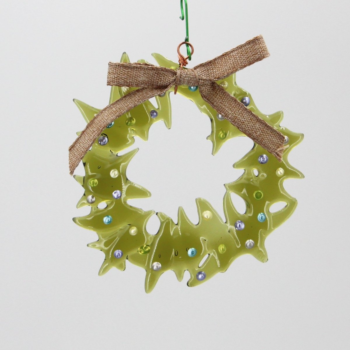 Christmas Tree Ornament from Upcycled Wine Bottle