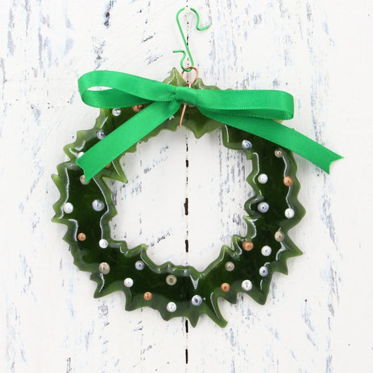 Christmas Tree Ornament from Upcycled Wine Bottle