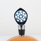 Decorative Wine Stopper with Blue and White Glass Accents