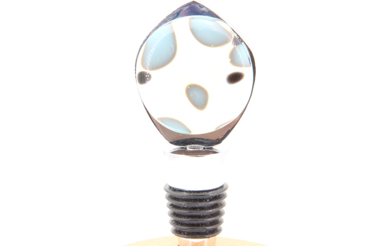 Decorative Wine Stopper with Glass Cabochons
