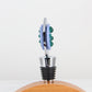 Decorative Wine Stopper with Turquoise and Aqua Glass Accents