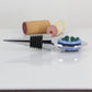 Decorative Wine Stopper with Turquoise and Aqua Glass Accents