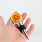 Decorative Wine Stopper with Yellow and Red Glass Accents