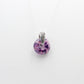Delicate Speckled Purple and White Glass Pendant