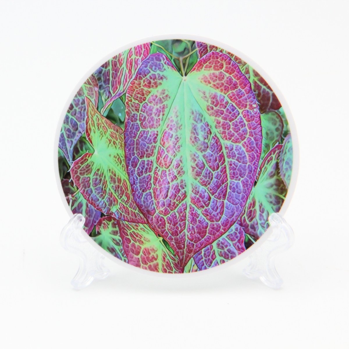 Epimedium Leaves 3 inch Round Premium Vinyl Sticker