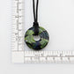 Green and Blue Dichroic Chunky Donut Glass Pendant
