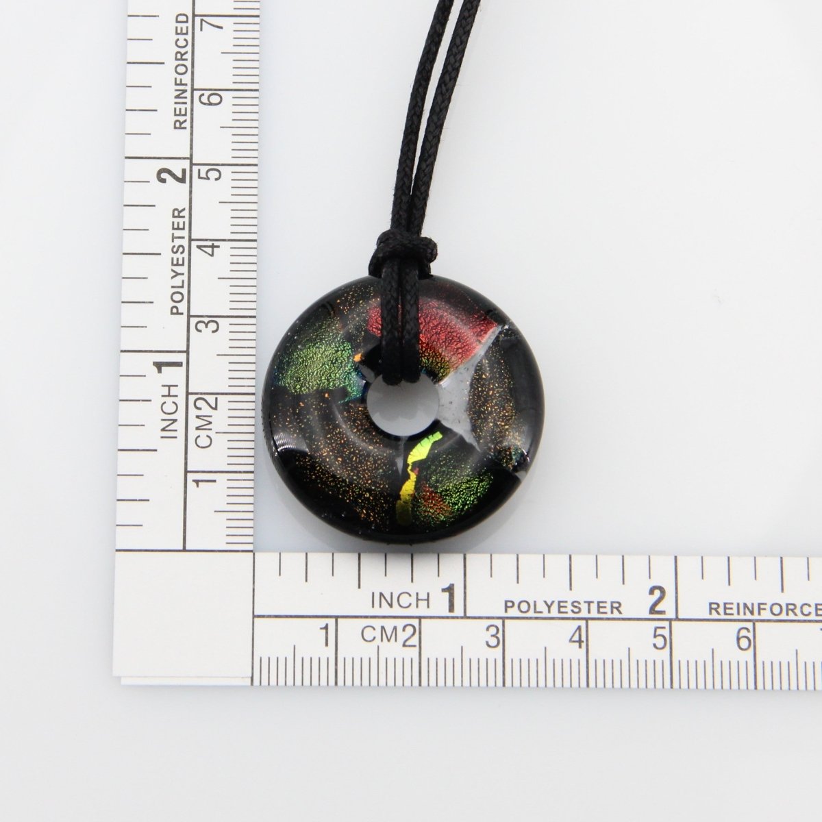Green and Bronze Dichroic Glass Pendant