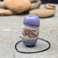 Ivory and Purple Swirled Glass Bead - Handmade Glass Lampwork Focal Bead, Glass Bead for Jewelry, Statement Bead for Pendant