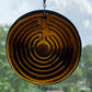 Labyrinth Suncatcher from an Upcycled Wine Bottle