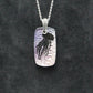 Pink and Purple Jellyfish Glass Pendant on a Silver Chain