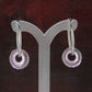 Pink Glass Hoop Earrings