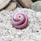 Pink Striped Statement Bead - Handmade Glass Lampwork, Unique Focal Bead for Pendant, Suncatcher, or Home Decorating