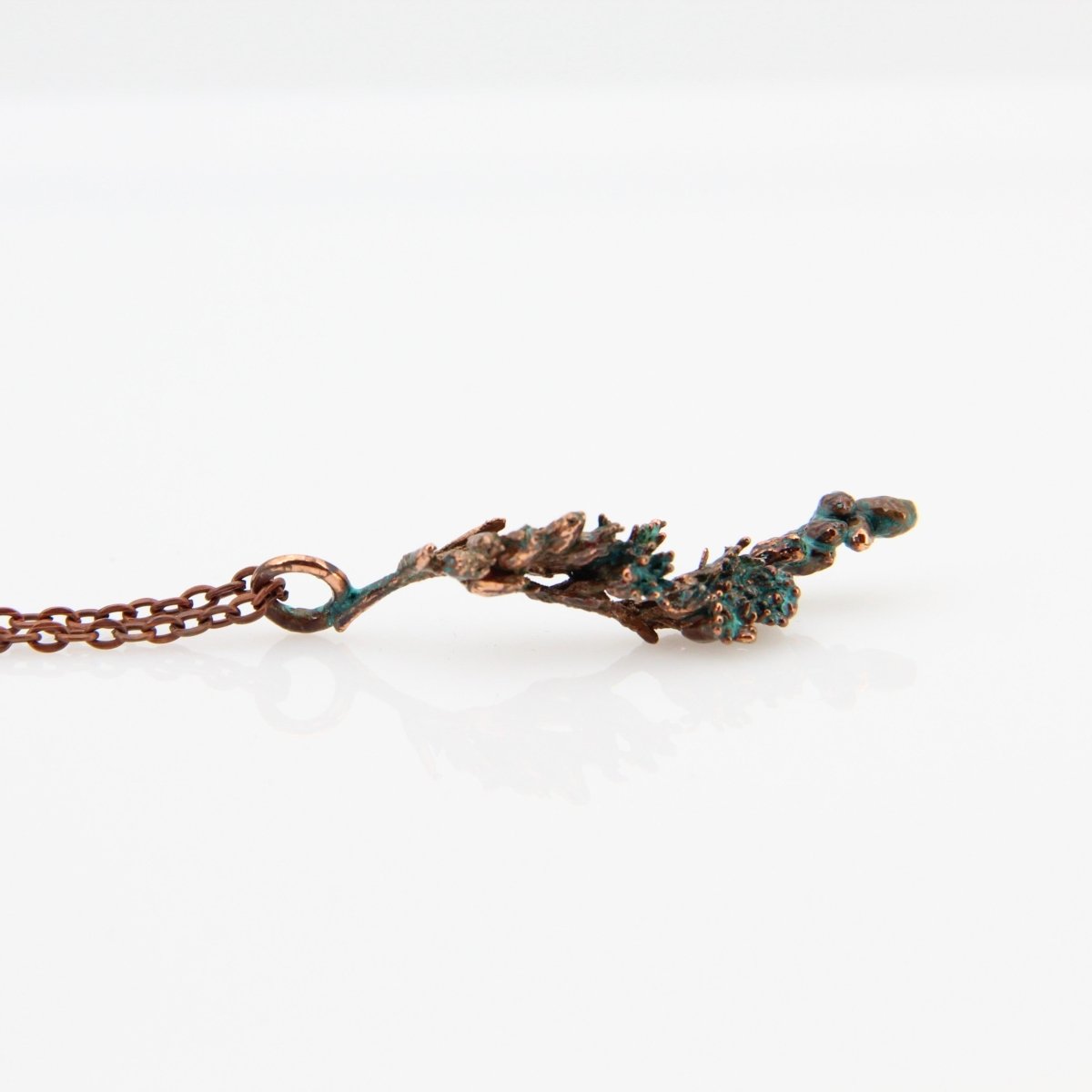 Real Plant Jewelry, Goldenrod Flower Sprig, Solidago rugosa, Copper Electroformed Pendant with Antique Patina, Gift for Nature Lover