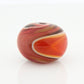 Red and Orange Striped Statement Bead - Handmade Glass Lampwork, Unique Focal Bead for Pendant, Suncatcher, or Home Decorating