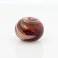 Red and Peach Striped Statement Bead - Handmade Glass Lampwork, Unique Focal Bead for Pendant, Suncatcher, or Home Decorating
