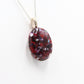 Small Red-Purple Dichroic Frit Pendant