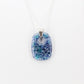 Speckled Blue Glass Pendant