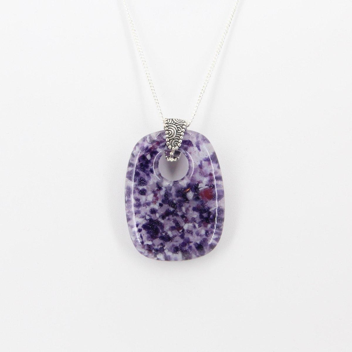 Speckled Purple Glass Pendant