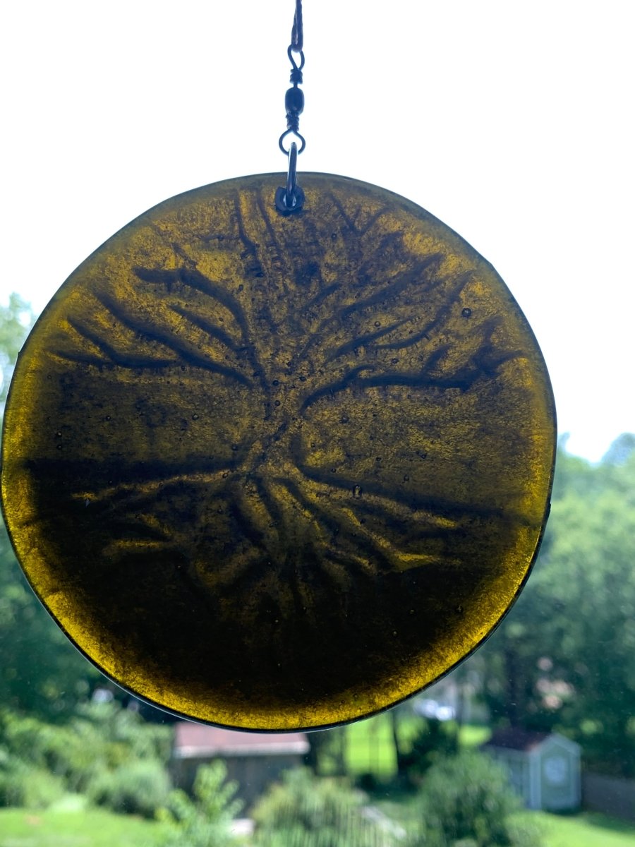 Tree of Life Suncatcher from Upcycled Wine Bottle