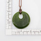 Upcycled Dark Green Statement Necklace, Recycled Glass Pendant