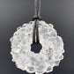 Upcycled Glass Necklace | Medium Circle-Shaped Clear Chunky Pendant | Recycled wine glass | Gift for Wine Lover