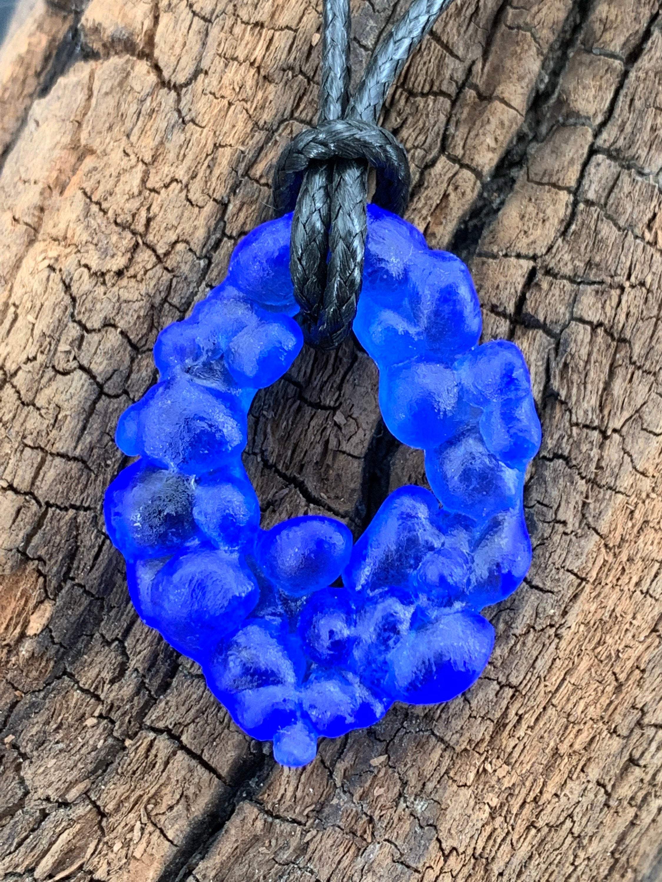 Blue 2025 glass pendant