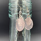 Upcycled Pink Dangle Earrings, Recycled Glass, Gift for Wine Lover, Glass Bottle Art