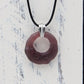 Upcycled Purple Donut Necklace, Recycled Glass Pendant