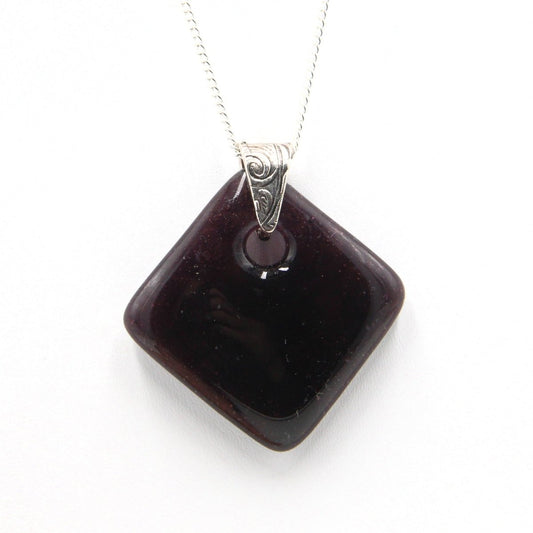 Upcycled Purple Glass Pendant