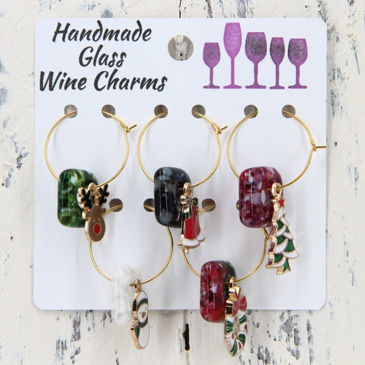 Wine Glass Makers with Handmade Glass Charms