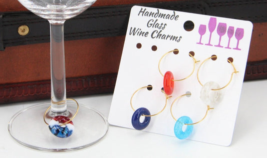 Wine Glass Makers with Handmade Glass Charms