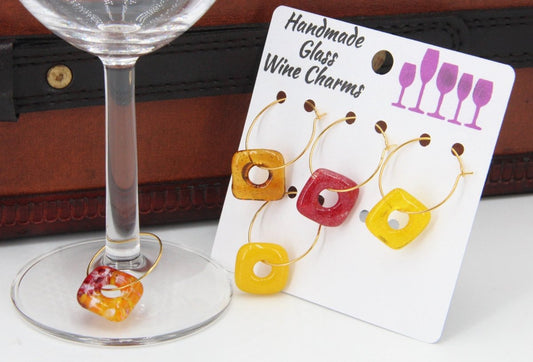 Wine Glass Makers with Handmade Glass Charms